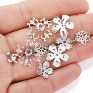 Stainless Steel Flower Holder Decorative <b>Accessories</b> For Hairpin <b>Wedding</b> Jewelry H1462 - Product Image 4