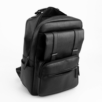 Sac à dos pour ordinateur portable en cuir PU imperméable, personnalisé avec logo, unisexe, pour étudiants, affaires et voyages, doublure en nylon, fermeture éclair