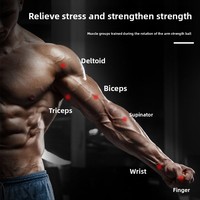 Renforceur de préhension fitness, balle de poignet auto-amorçante, équipement d'entraînement pour la force des bras et des poignets pour étudiants masculins, modèle ZL-02 en acier allié