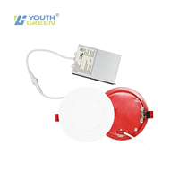 Expédition locale au Canada, spots ultra fins de 4 pouces et 6 pouces, 120V, 2 heures de résistance au feu, downlight LED pour couloirs d'hôtel, installation facile