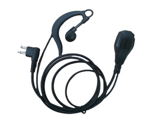 E13V5-<strong>M</strong> G Type Earhook Headphone with 3.5mm <strong>Interface</strong> PU Wire 100cm Cord for Motorola Kirisun Belfone Two Way Portable Radio - Product Image 1