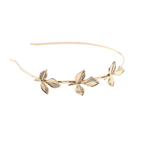 Accessoires de cheveux grecs anciens européens américains Nouvelle coiffure de laurier doré Style forêt Feuille de métal Branche d'olivier pour les mariées