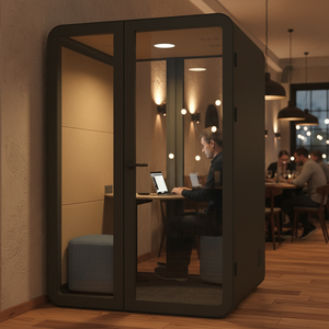 Cabina Insonorizada Portátil Moderna y Redonda, Cabina Telefónica Acústica Privada para Oficina, <span class=keywords><strong>Estudio</strong></span> de Grabación, Taller, Móvil - Product Image 3