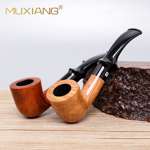 Muxiang Handmade Briarwood Pipe 9mm Filter Bent Type Tobacco Smoking Accessory For Men - Product Image 3