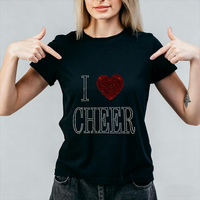 Design personnalisé pour t-shirt avec strass et transfert thermique