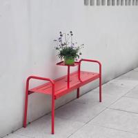 Banc d'extérieur moderne et personnalisable de style coréen, pour parc, salon de thé, café, salle de sport, tabouret de repos, chaise en fer pour centre commercial