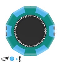 Structure gonflable aquatique extérieure en PVC avec échelle 3 marches, pompe à air électrique, plateforme de baignade et toboggan, portable, pour enfants et adultes