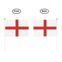 Drapeaux à main personnalisés en polyester pour événements sportifs de football, avec logo sur mesure, drapeau anglais, taille personnalisée, vente en gros