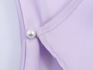 Chemisier en satin à col halter asymétrique sans manches pour femme 2026 – Haut élégant et sexy en satin texturé pour soirée et été - Product Image 3