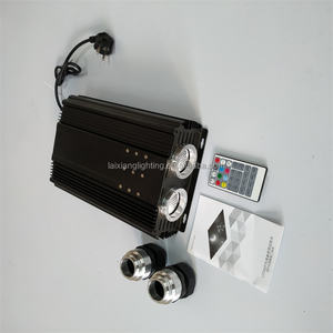 Moteur de lumière LED pour plafond de <span class=keywords><strong>voiture</strong></span> à fibre optique à double port RGB 45W*2, ciel étoilé, contrôlé par application téléphonique et télécommande - Product Image 1