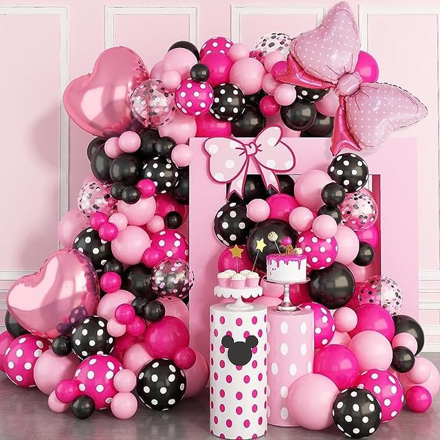 Mouse Balloons Arch Garland Kit Globos Party Decorations Supplies Baby Shower Birthday Girl