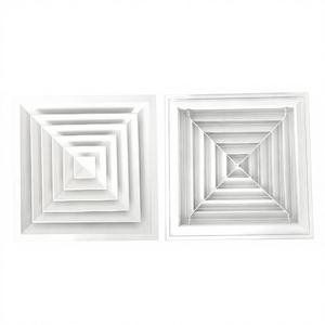 Diffuseur carré en alliage <span class=keywords><strong>d</strong></span>'aluminium personnalisé, <span class=keywords><strong>grille</strong></span> de ventilation de plafond, sortie <span class=keywords><strong>d</strong></span>'air centrale, climatisation, ventilation, anti-soufflage direct - Product Image 2