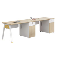 Poste de travail de bureau moderne en bois avec cloison, bureau informatique, table de direction, ensemble de mobilier de bureau pour employés, vente en gros