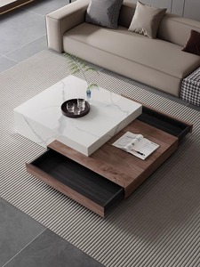 Tavolo da caffè <span class=keywords><strong>in</strong></span> legno massello moderno europeo pannello Rock Design <span class=keywords><strong>per</strong></span> casa piccolo appartamento soggiorno mobili tavolo da tè <span class=keywords><strong>in</strong></span> <span class=keywords><strong>vetro</strong></span> - Product Image 3