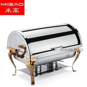 เตาบุฟเฟ่ต์สแตนเลส Migao แบบแผ่นทำความร้อนไฟฟ้ารูปสี่เหลี่ยมผืนผ้า สำหรับใช้ในโรงแรม - Product Image 3