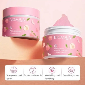 Gommage corporel et visage BIOAQUA en gros avec logo personnalisé, blanchissant et exfoliant à la pêche - Product Image 2