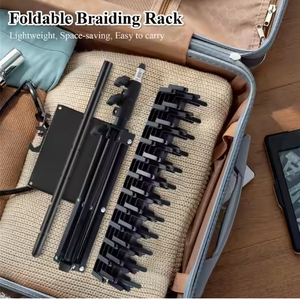 Estante de Pelo trenzado retráctil transfronterizo D, extensión de cabello Remy de grado, herramienta de pie para peluca y peinado de trenza sucia - Product Image 6