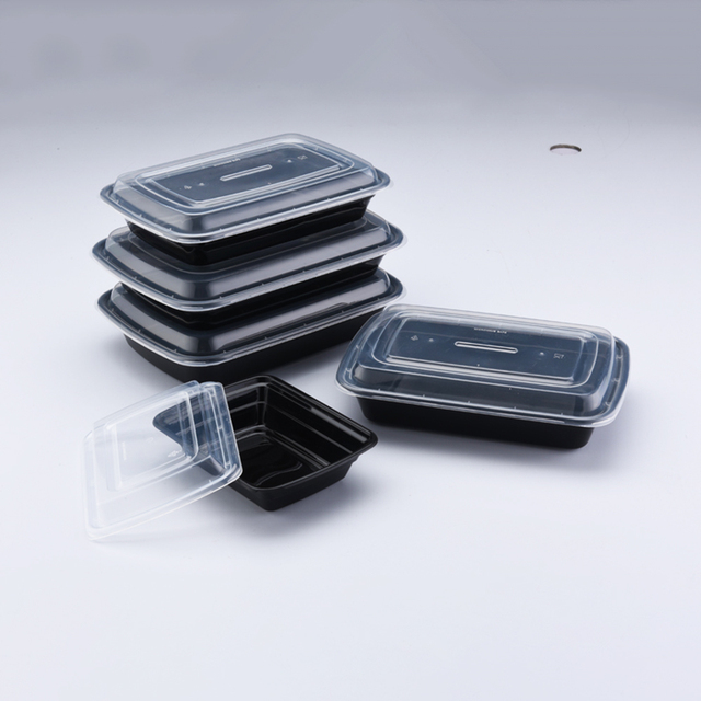 Eco Friendly Rectangular PP Microwave Disposable Takeaway Plastic Food Containers
