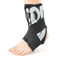 Attelle de cheville stabilisatrice à compression réglable avec sangle, talon ouvert, ressort et support en aluminium anti-entorse – Offre Spéciale