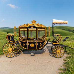 Véhicule de tourisme électrique de luxe à quatre roues, calèche royale pour 4 à 6 personnes, calèche de tourisme tirée par des chevaux - Product Image 1