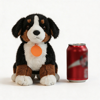 Peluche réaliste Berger Bernois en stock, vente en gros usine, chiot simulé debout, coton PP, OEM, cadeau pour enfants