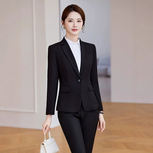 Women's Suit <b>Set</b> Polyester Worsted Anti-Wrinkle Professional <b>Office</b> Wear Commute Style - Product Image 1