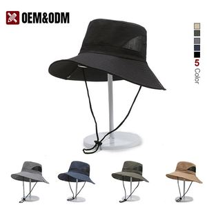 Bucket Hat Customized Outdoor Adjust Breathable Bucket Hat <b>Sunscreen</b> Lightweight Travel Hiking Sunshade Team Women Fisherman Hat - Product Image 2