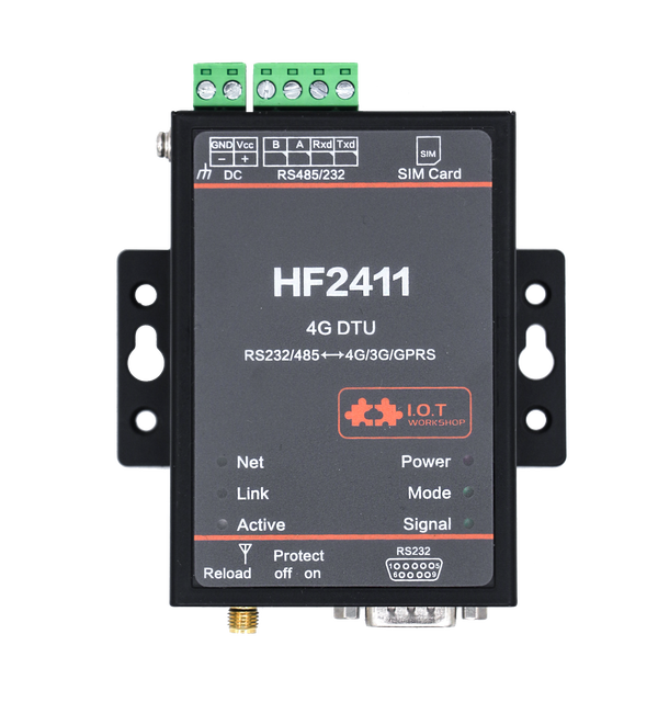 HF2411 4G DTU LTE Module Bidirectional Transparent Transmission 485/232 Wireless Data Transmission Equipment HF2411 DTU