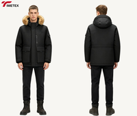 Veste d'hiver pour homme TIMETEX avec logo personnalisé, en duvet de canard blanc, imperméable, coupe-vent, parka thermique, OEM