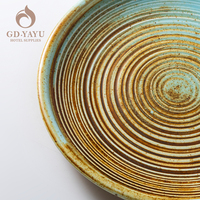 Assiettes rondes en porcelaine incassable de haute qualité pour la cuisine occidentale européenne et mexicaine, ensembles d'assiettes pour hôtel, glaçure colorée, assiettes en céramique pour le dîner