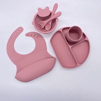 Nouveau Design fournitures cuillère bol bébé bouton pliant bavoir en Silicone durable