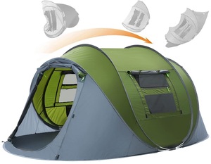 Carpa Plegable de Apertura Rápida en 1 Segundo para <span class=keywords><strong>3</strong></span> Personas, para Eventos, Campamentos y Senderismo, 10x10 - Product Image 4