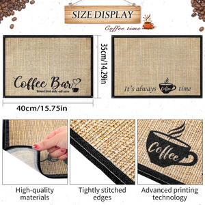 Super Absorbent Linen Table Mat Non-Slip Countertop Dining <strong>Kitchen</strong> <strong>Accessory</strong> Coffee Machine Diatom <strong>Mud</strong> Drainage Pad Soft Rubber - Product Image 6
