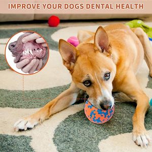 2 confezioni di palline da Tennis per cani indistruttibili per masticatori aggressivi, giocattoli interattivi per animali domestici, pastorizia e pallina per cani allegri, resistente e rimbalzante - Product Image 4