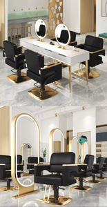 Poltrona parrucchiere ascensore ruotato in acciaio inox parrucchiera cosmetica barbiere sedia - Product Image 4
