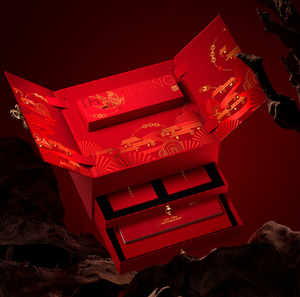 Kotak hadiah cap laris kualitas tinggi Tahun Baru Tahun Baru kotak kemasan Logo cetak hadiah bisnis amplop merah - Product Image 3