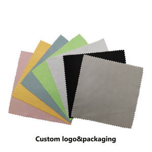 Paño de microfibra suave con logotipo personalizado de 8cm y 3,15 pulgadas, paño de limpieza de joyería chapado en oro y plata platino - Product Image 3