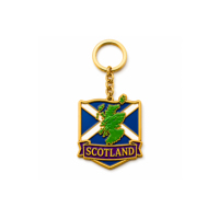 Portachiavi in Lega Smaltata Scozia, Fornitura Diretta dalla Fabbrica, Classico Souvenir Turistico Scozzese, Portachiavi Commemorativo da Viaggio