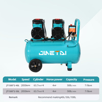 Compresseur d'air à piston à double tête à quatre cylindres super silencieux 600L/min 8BAR à deux pôles