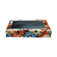 Cajas de Embalaje Rectangulares de Cartón Rosa y Negro Personalizadas con Ventana para Pasteles - ¡Gran Venta!