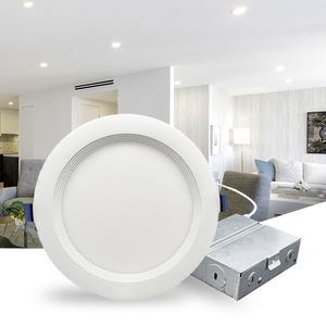 6 인치 5CCT 초박형 <span class=keywords><strong>LED</strong></span> 모던 매입형 천장 조명 밝기 조절이 가능한 캔리스 웨이퍼 통 - Product Image 1