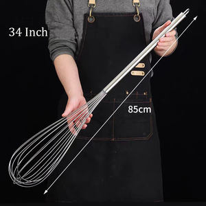 <span class=keywords><strong>Fouet</strong></span> de <span class=keywords><strong>chef</strong></span> professionnel Commercial Extra Long en acier inoxydable fouets grand <span class=keywords><strong>fouet</strong></span> à main pour batteur à oeufs - Product Image 2