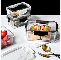 Ensemble de récipients en verre pour le déjeuner, la préparation des repas et les restes, va au lave-vaisselle et au four