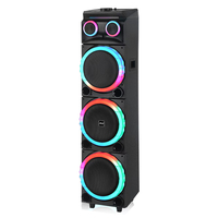 Speaker Subwoofer 12 inci portabel, Speaker Subwoofer 200W pesta dengan Mic kelas atas dengan pemutaran USB