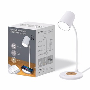 New Wireless Charging Led Desk Lamp Eyes Protection Table Lamp with bluetooth Speaker <b>Touch</b> Dimmable Reading Night <b>Lights</b> - Product Image 5