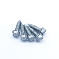 Vis autotaraudeuses à pointe acérée bimétalliques en acier inoxydable 304 et acier trempé 420 avec bride hexagonale pour fixation métallique