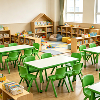 Meubles de maternelle en gros : Chaises d'apprentissage pour enfants et ensemble de bureaux d'étude colorés pour salles de classe, garderies et salles de jeux