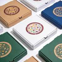 Fabricant chinois puissant, vente en gros de boîtes à pizza en papier, boîtes à pizza personnalisées imprimées avec logo