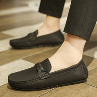 Mocassins en cuir de vachette faits à la main, taille 38-44, à enfiler, pour hommes
