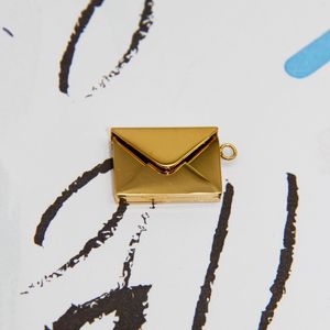 Stainless Steel <b>Envelope</b> Necklace Geometric Design Unisex Gift Jewelry - Product Image 2